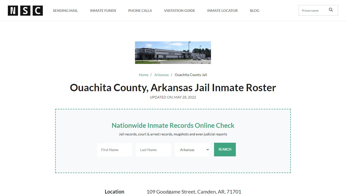 Ouachita County, Arkansas Jail Inmate List